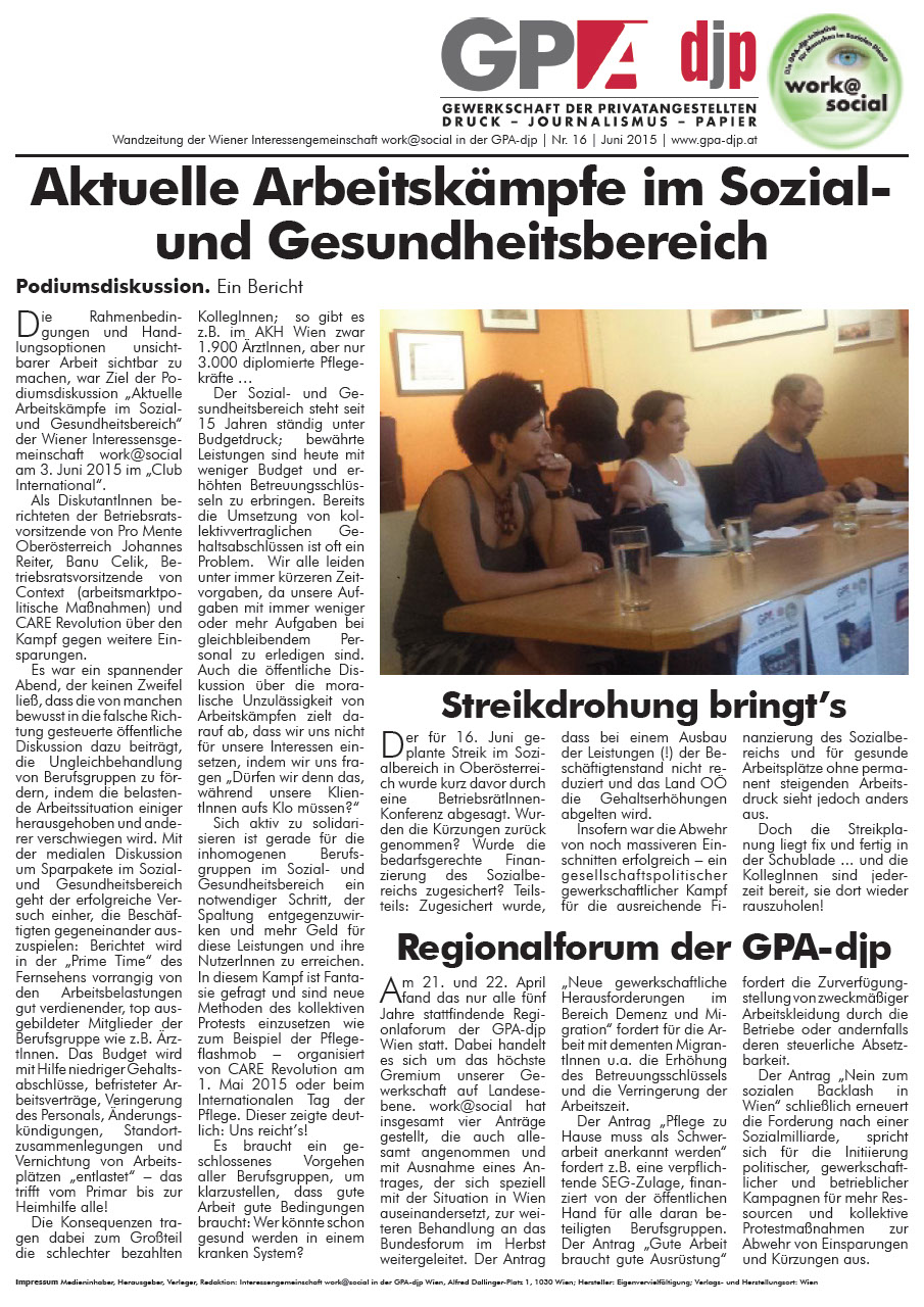 Wandzeitung work@social 16